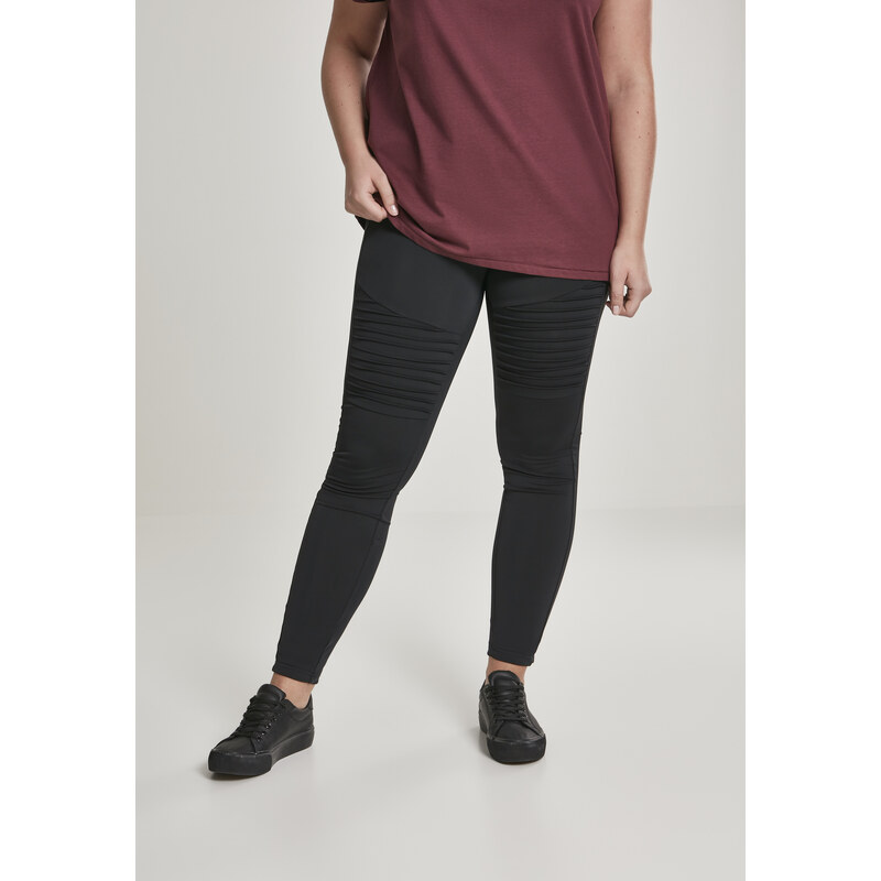 Urban Classics Womens Tech Biker Leggings - Black 50648503