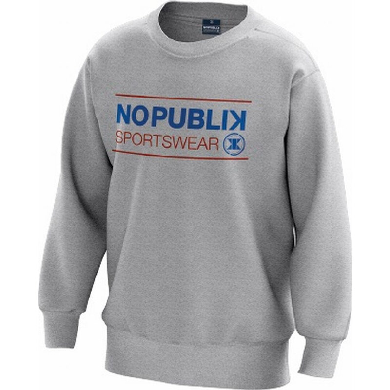 No Publik Pánska Športová Mikina Šedá 29371569