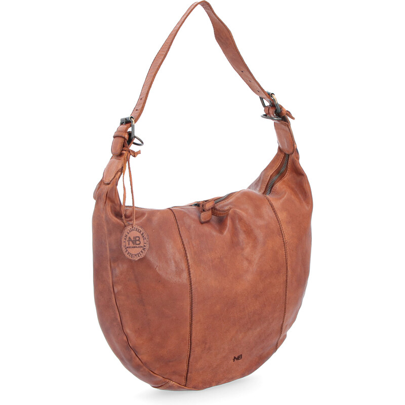 Kožená kabelka cez rameno Noelia Bolger koňaková NB 2093 KO 64019587
