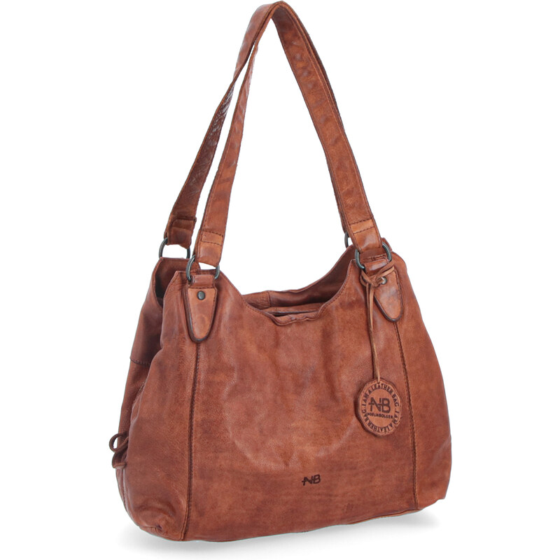 Kožená kabelka cez rameno Noelia Bolger koňaková NB 2088 KO 22275028