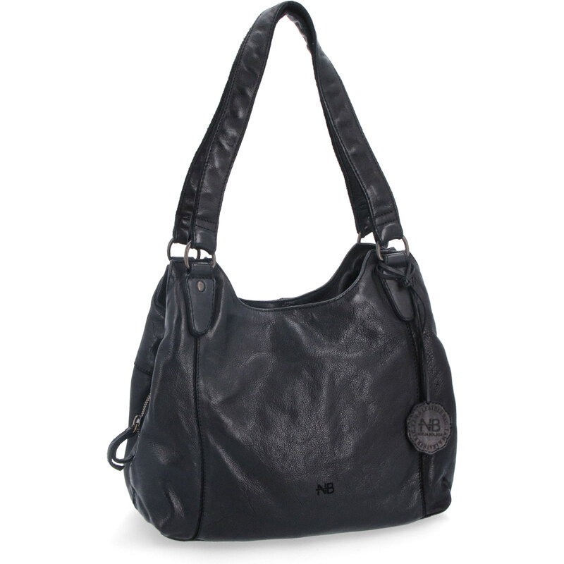Kožená kabelka cez rameno Noelia Bolger čierna NB 2088 C 47092145