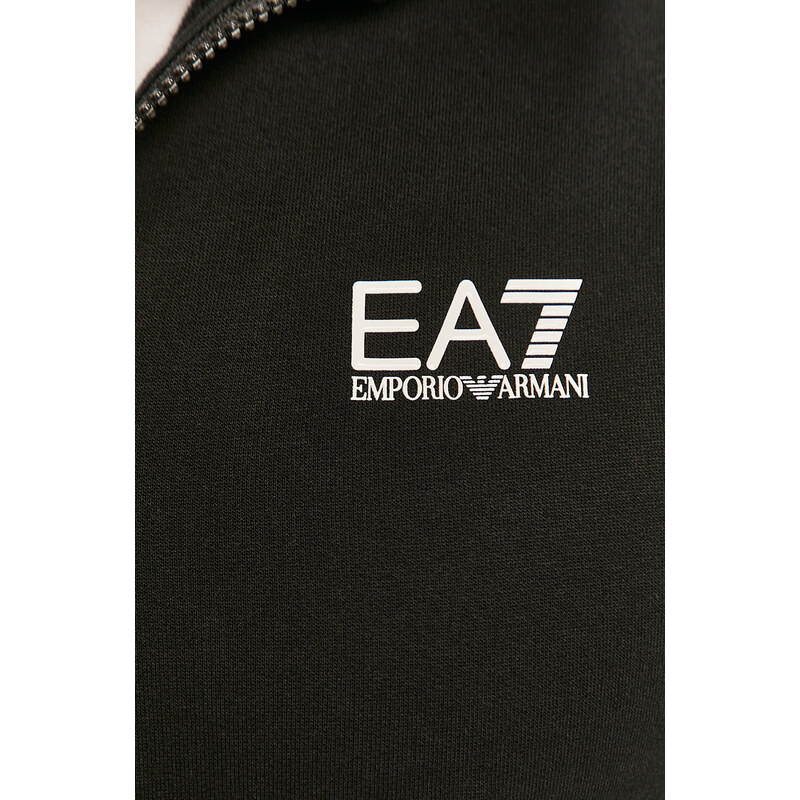 Bavlnená tepláková súprava EA7 Emporio Armani čierna farba