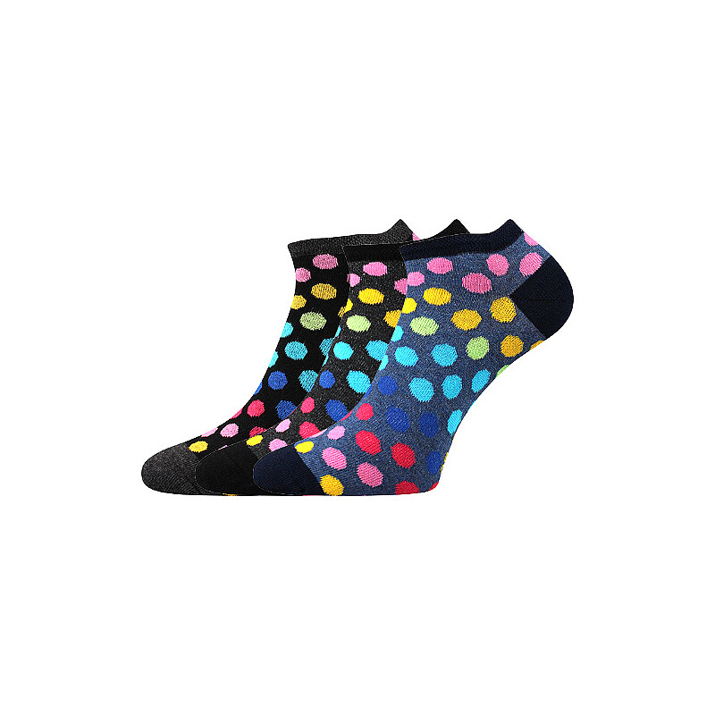 PIKI nízke farebné ponožky Boma - MIX 65