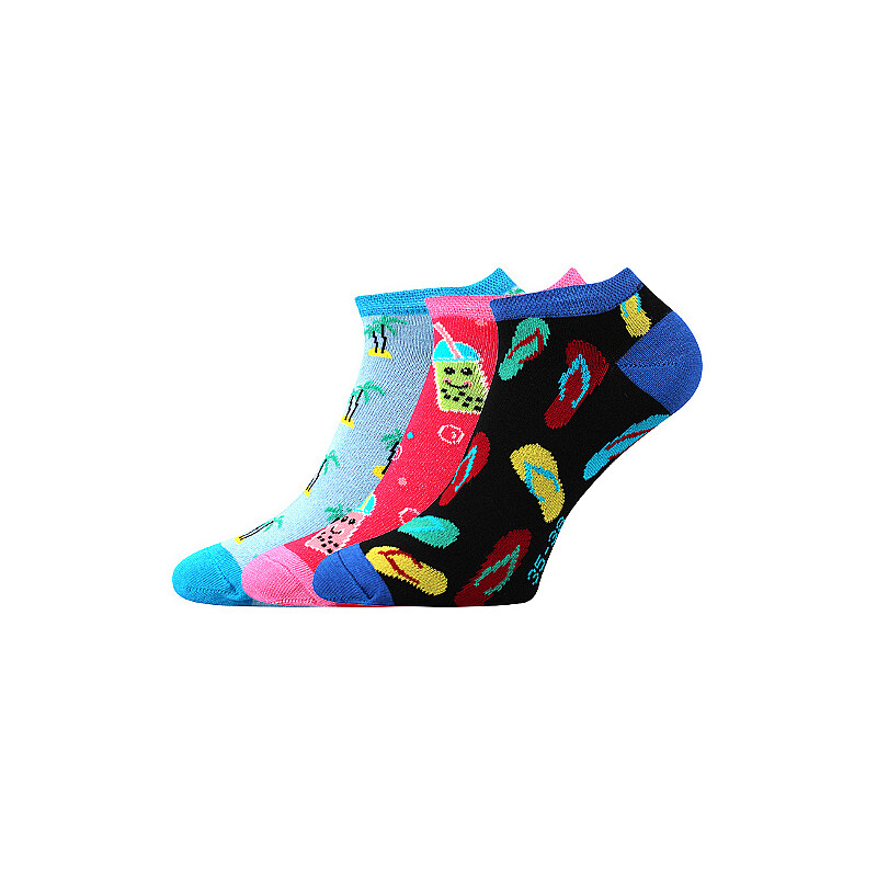 PIKI nízke farebné ponožky Boma - MIX 64