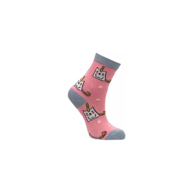 Detské obrázkové ponožky Aura.Via Mačička meruňková (85% bavlna) 46771087