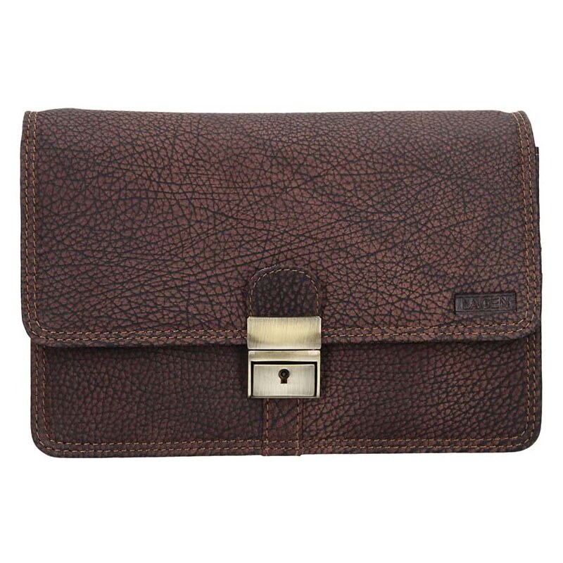 Lagen Pánska kožená etue (dokladovka) E-22016/W hnedá 11756210