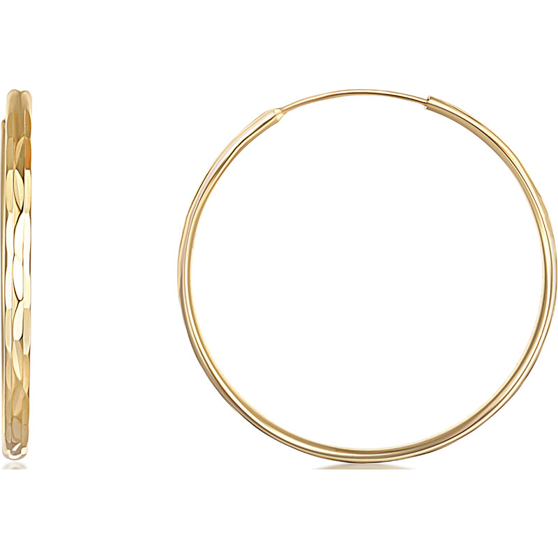 JVD Pozlátené strieborné náušnice kruhy SVLE0209XD5GO 4 cm 66578908