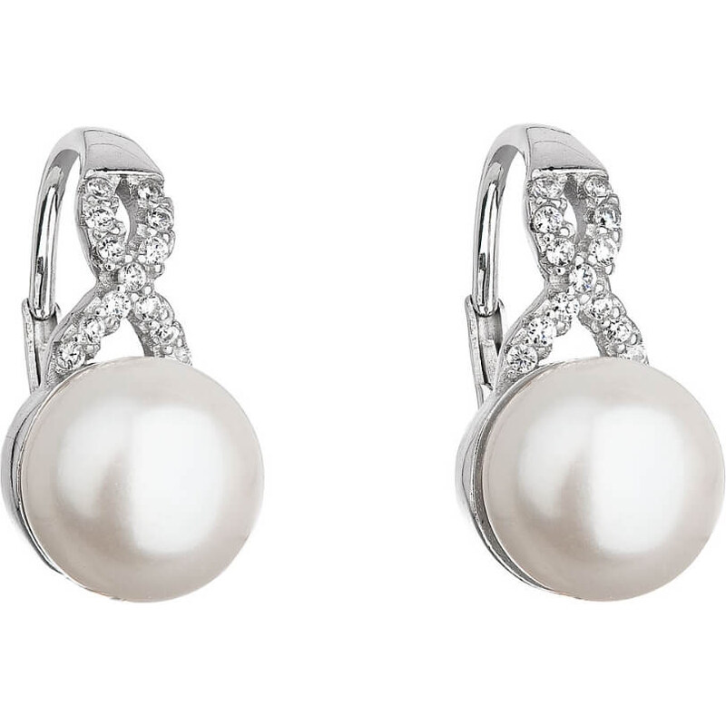 Evolution Group Strieborné náušnice s riečnou perlou 21048.1 biela 66583815