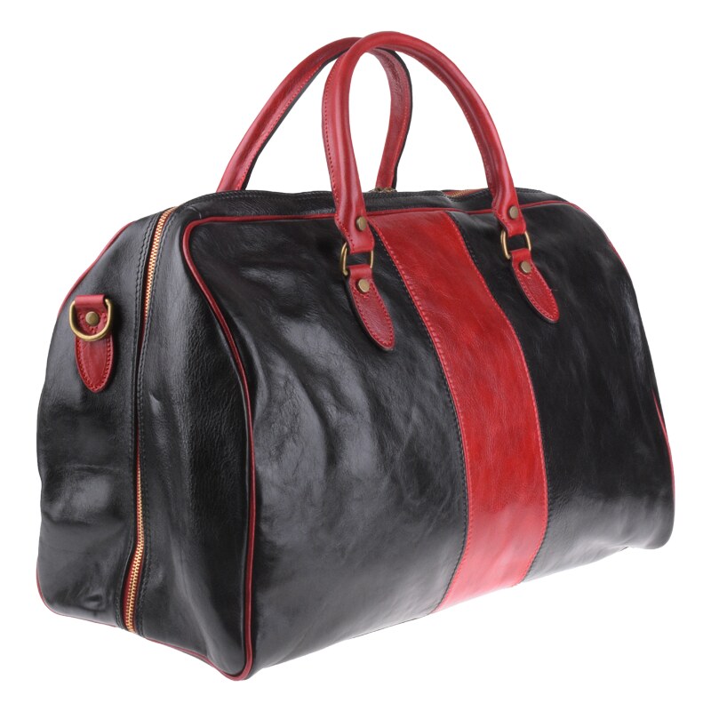 Kožená cestovná taška Galba Nera Rossa čierna NovaKabelka.sk 22331358