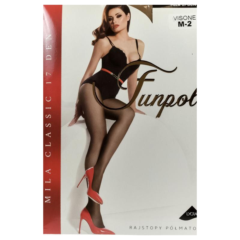 JOHN-C Dámske tmavo-hnedé silonky MILA 17 DEN 22439558