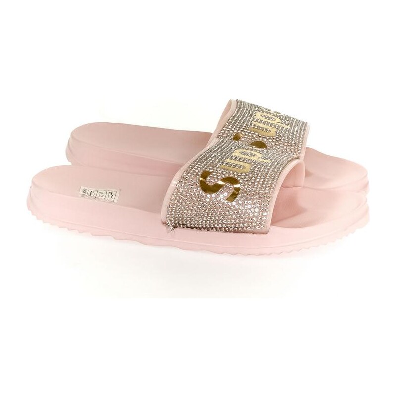 JOHN-C Detské ružovo-zlaté šľapky SUPER 22439563