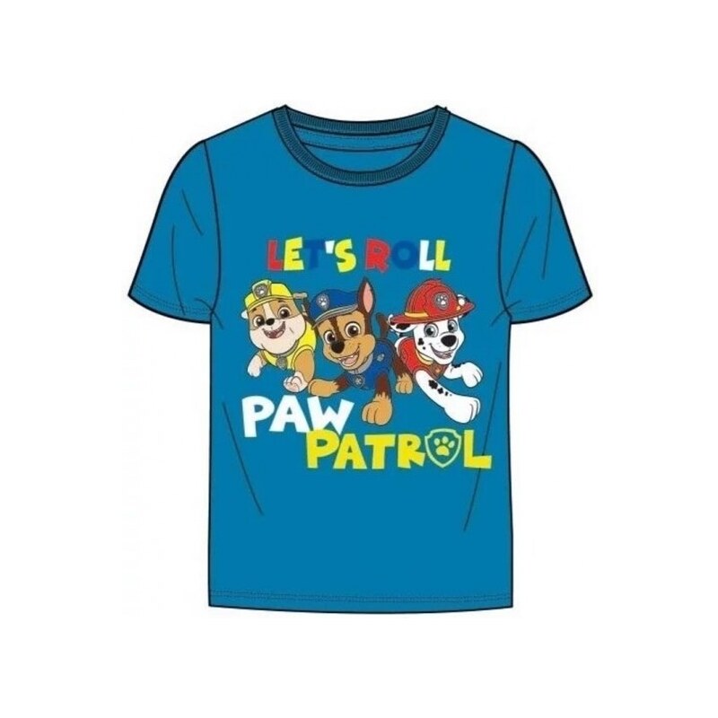 SpinMaster Chlapčenské bavlnené tričko s krátkym rukávom Tlapková patrola - Lets DOLL - modré