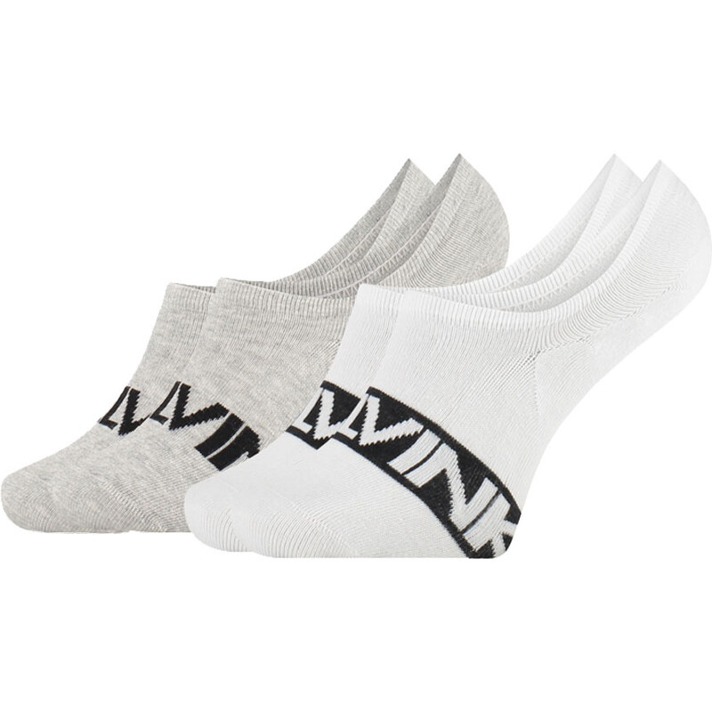 CALVIN KLEIN - 2PACK biele neviditeľné ponožky intense power s logom 22455638