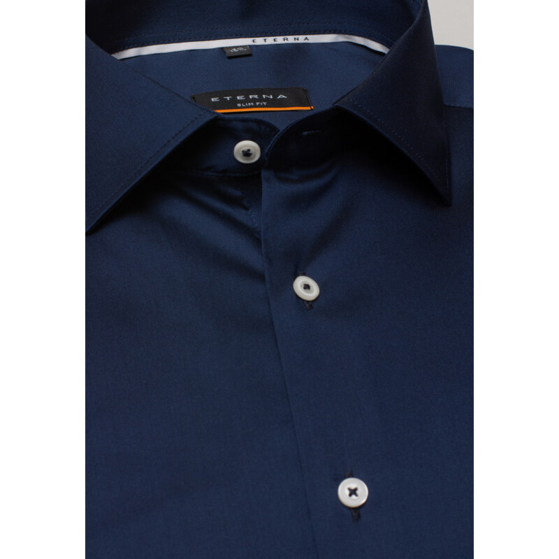 ETERNA Slim Fit pánska strečová košeľa formálna tmavo modrá Navy Easy 22474951