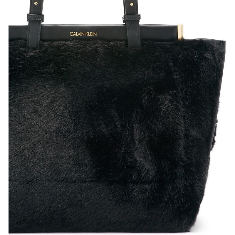 Calvin Klein Tina Tote Black Fur