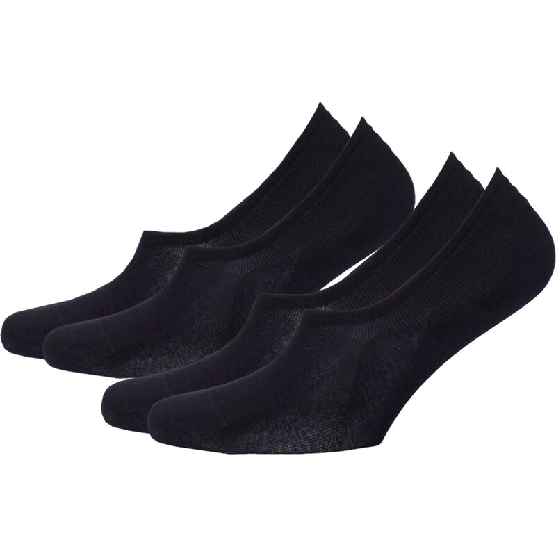 TOMMY HILFIGER - 2PACK čierne neviditeľné ponožky 22486488