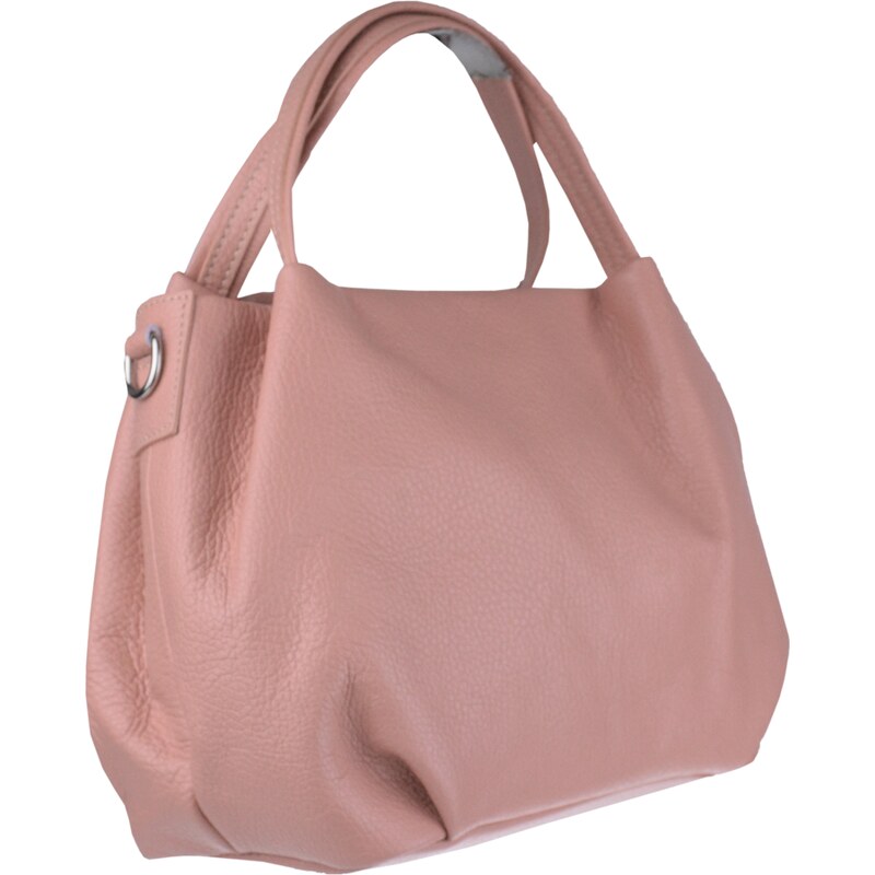 Ružová kožená talianska crossbody kabelka Tea Rosa Cipria NovaKabelka 60229603