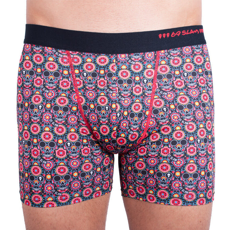 Bez obalu - Pánske boxerky 69SLAM fit flower skull 34409677