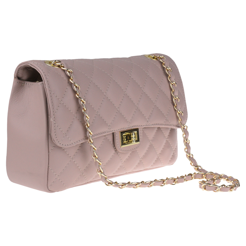 Ružová kožená talianska crossbody kabelka Eliana Rosa NovaKabelka.sk 65803965