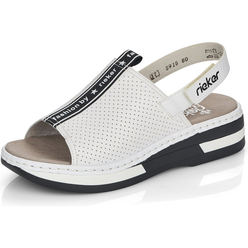 Dámske sandále RIEKER V5915-80 biela S4