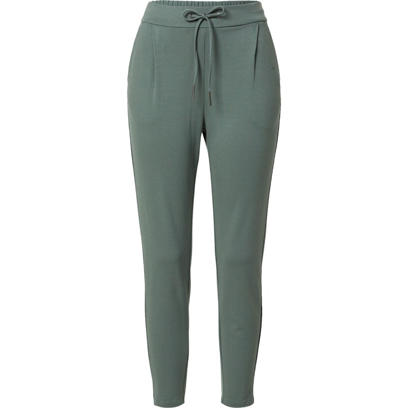 VERO MODA Plisované nohavice Eva smaragdová 24071845