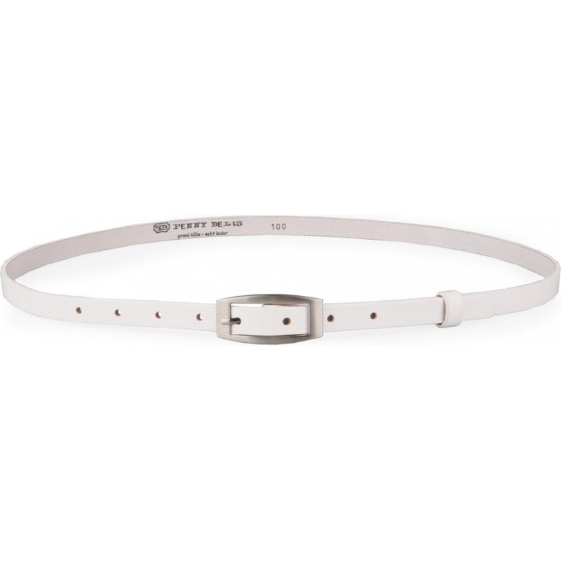 Penny Belts Dámsky kožený opasok 215-2 biely 37585676