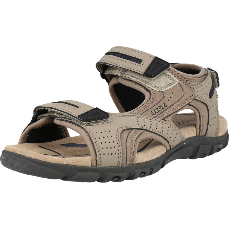 GEOX Trekingové sandále Strada béžová / tmavobéžová / žltá / čierna 50758178