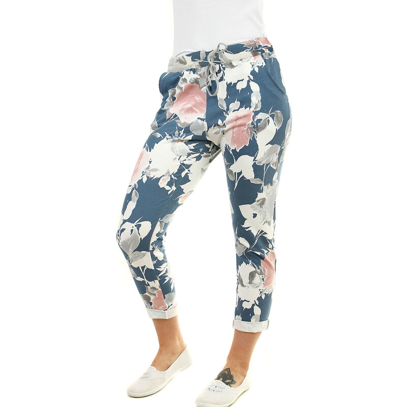 Glara Tepláky v 7/8 dĺžke s potlačou kvetín 22585772