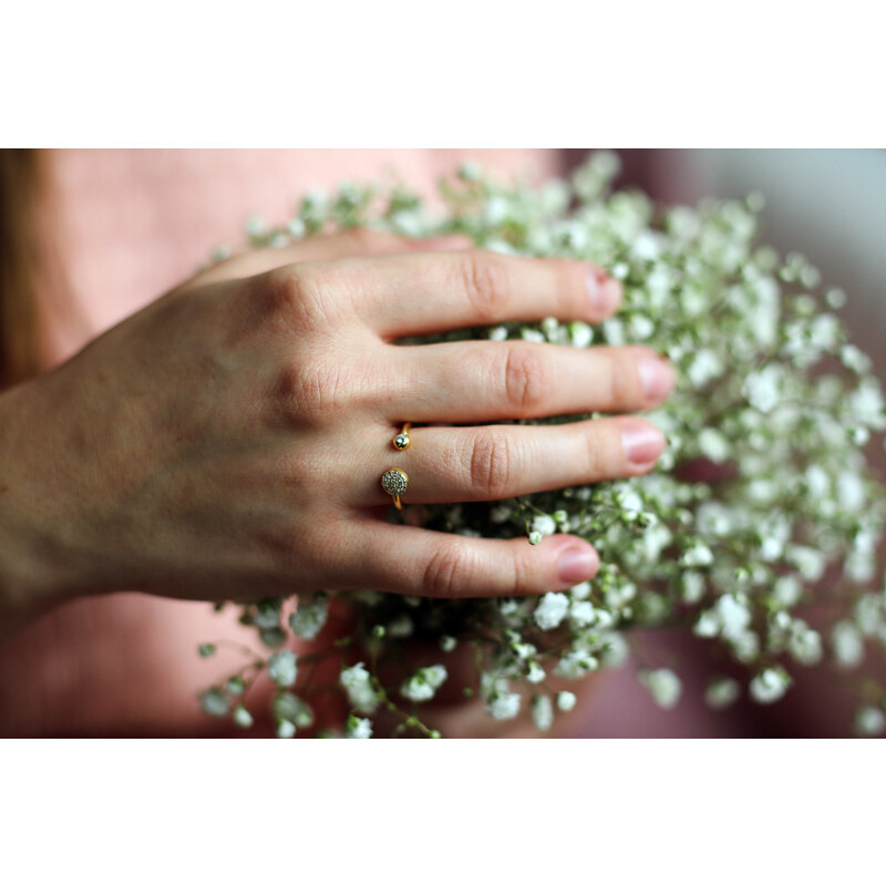 Olivie Strieborný prsteň GOLD - nastaviteľná veľkosť 4294 18932890