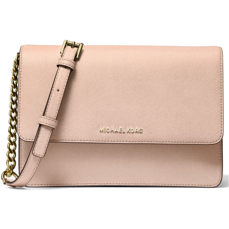 Michael Kors Daniela Large Leather Crossbody Soft Pink 25939890
