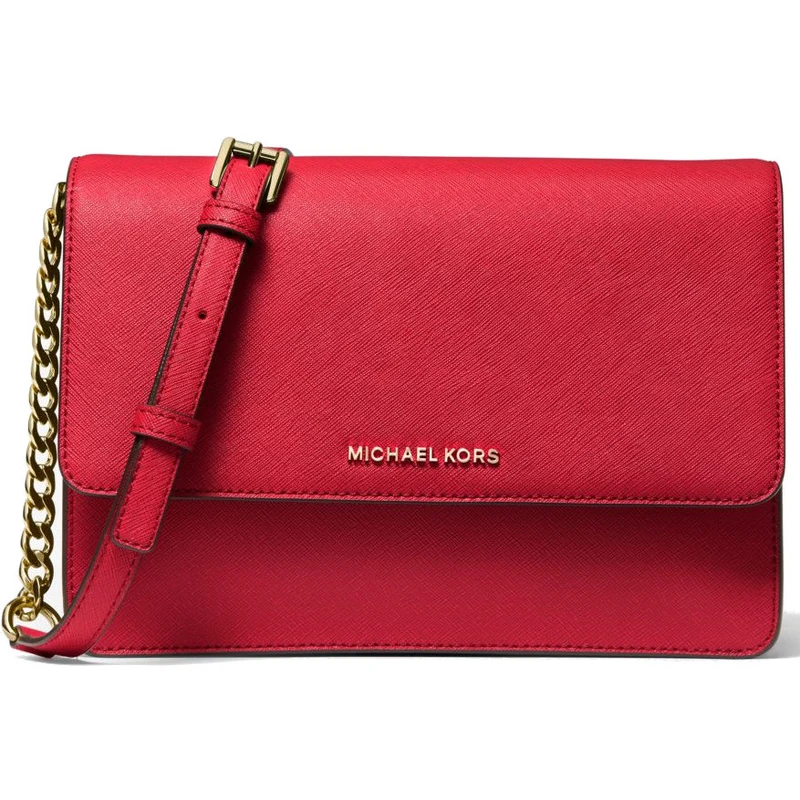 Michael Kors, Bags, Red Michael Kors Daniela Large Saffiano Crossbody