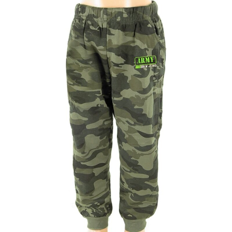 Maskáčové tepláky pre väčšie deti Army 22668755