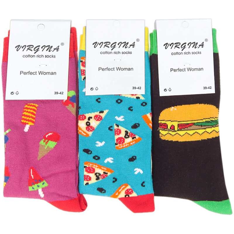 Veselé dámske ponožky 3 páry Maškrty 22671169