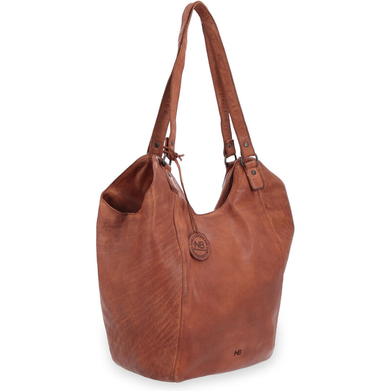 Kožená kabelka cez rameno Noelia Bolger koňaková NB 2094 KO 64019586