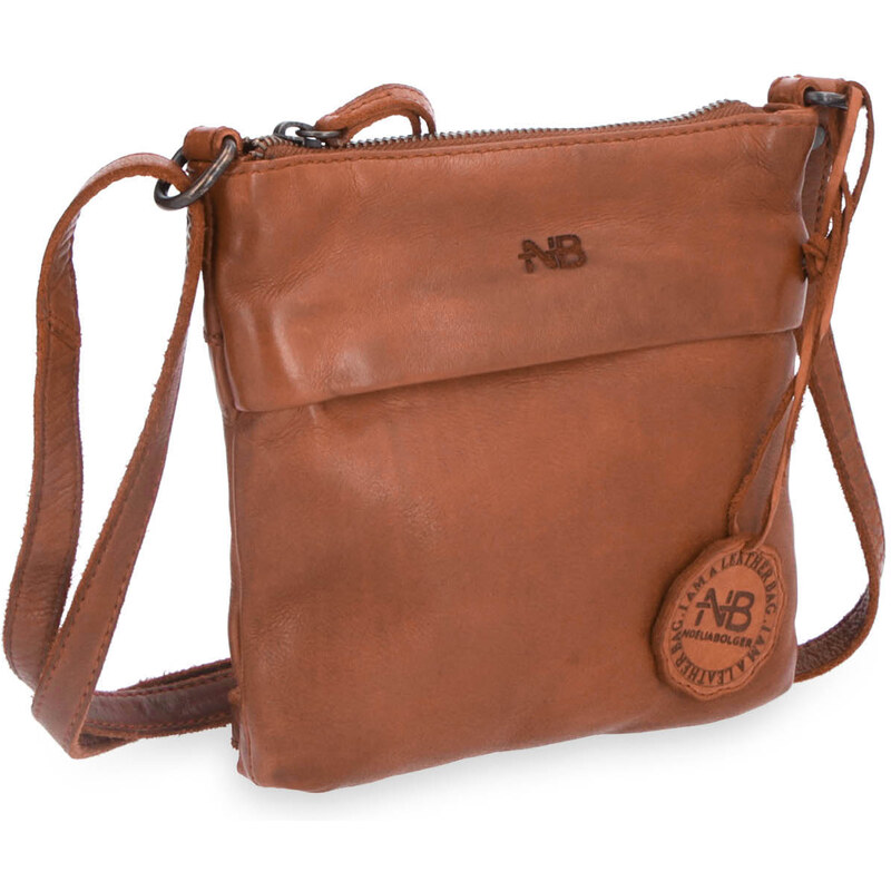 Kožená kabelka crossbody Noelia Bolger koňaková NB 2090 KO 47092144