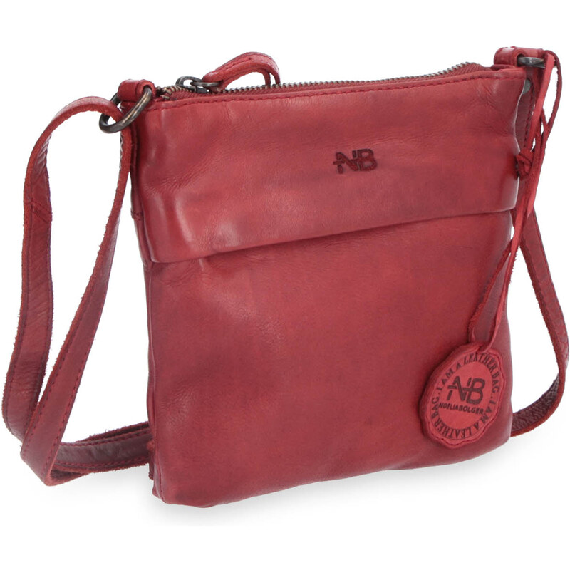 Kožená kabelka crossbody Noelia Bolger červená NB 2090 CV 22426908