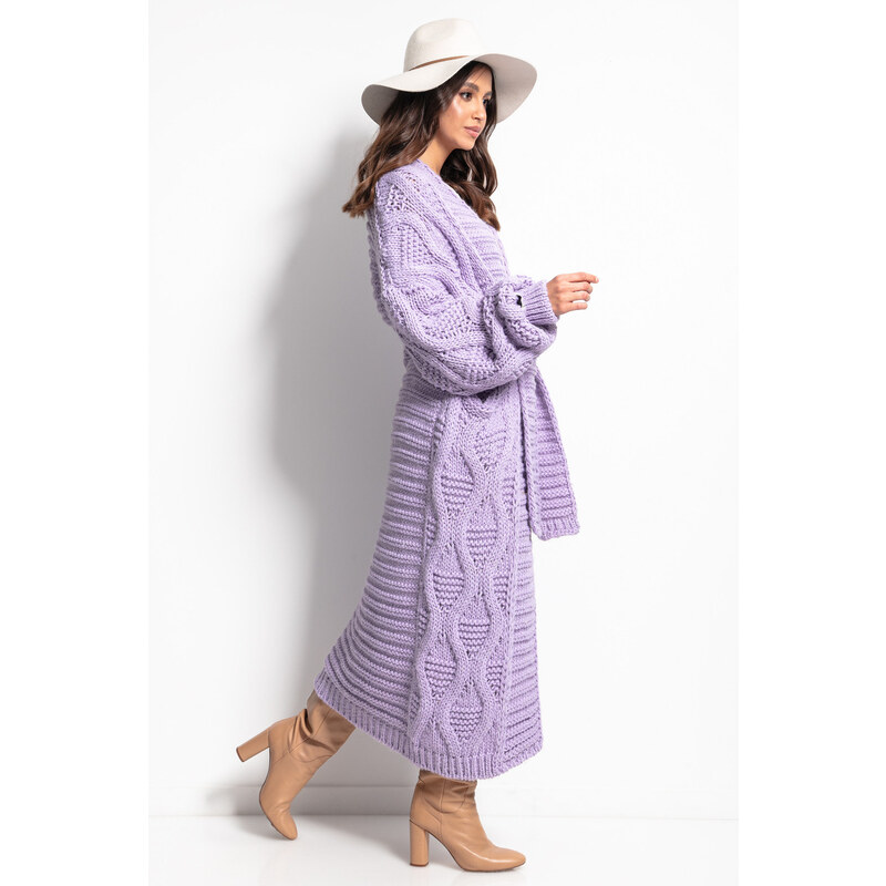 Glara Vlnený dámsky dlhý kardigan 22703304