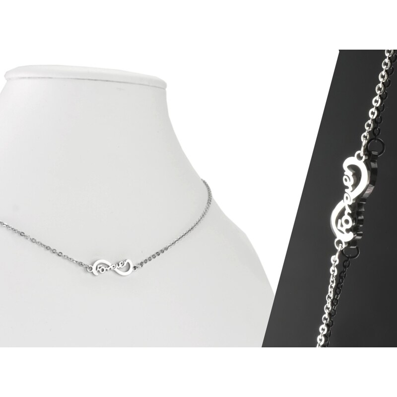 CITY STORM Dámska retiazka s príveskom nápis Forever z chirurgickej 66888667