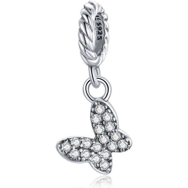 Emporial strieborný prívesok Trblietavý motýľ 42116027