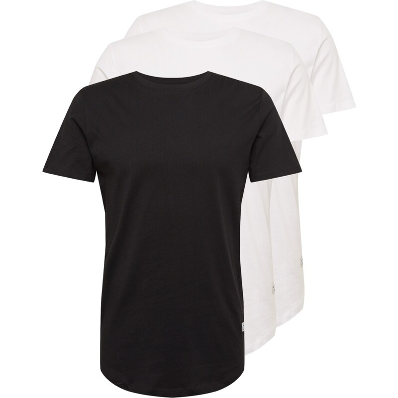 JACK & JONES Tričko Noa čierna / biela 24074488