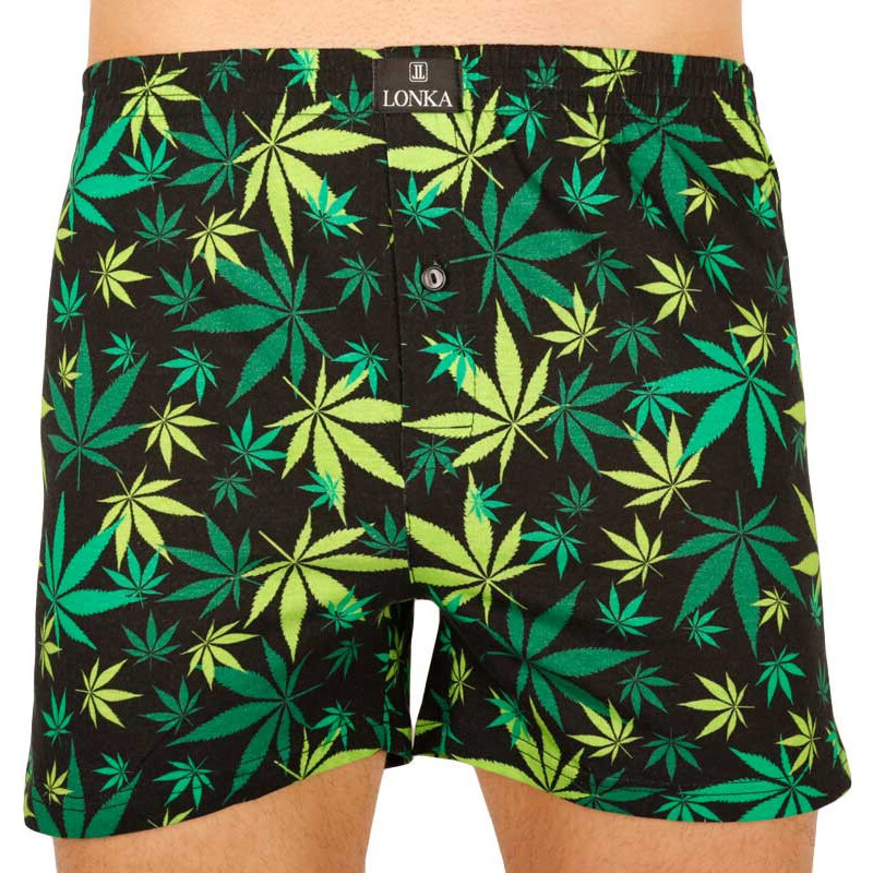 Pánske trenky Lonka čierne (Karlos - tráva) 22136641