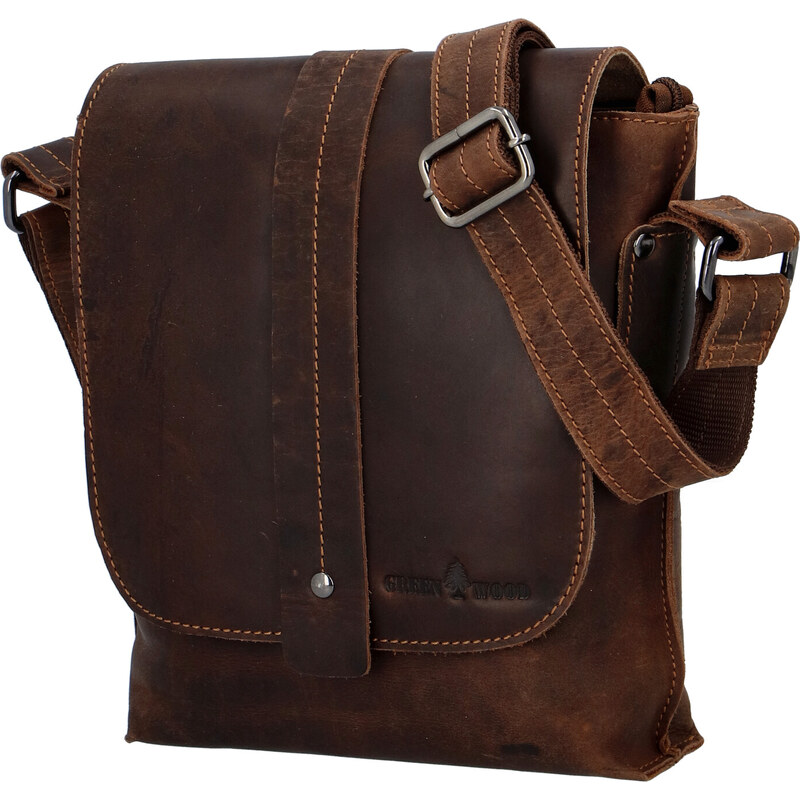 Green Wood Krásna priestranná kožená crossbody s chlopňou Greenwood 64831095
