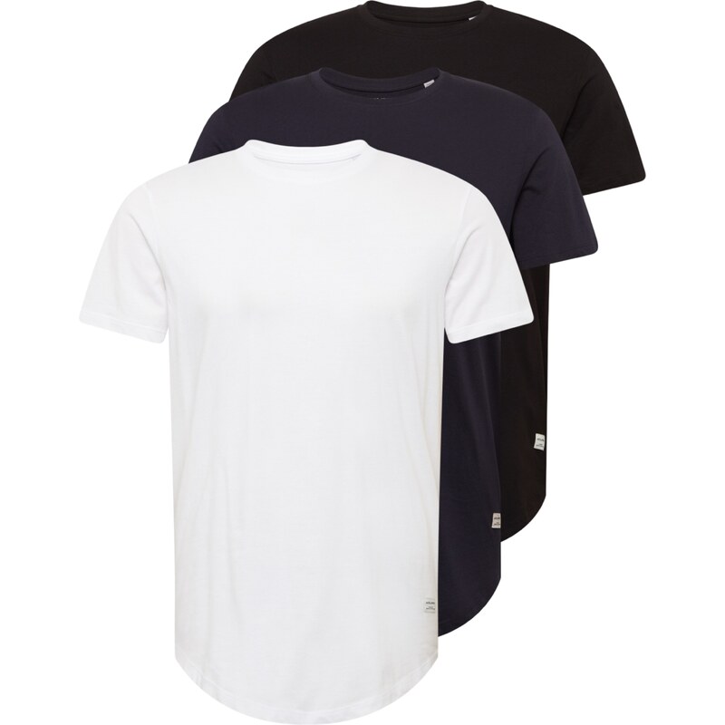 JACK & JONES Tričko Noa námornícka modrá / čierna / biela 24073897