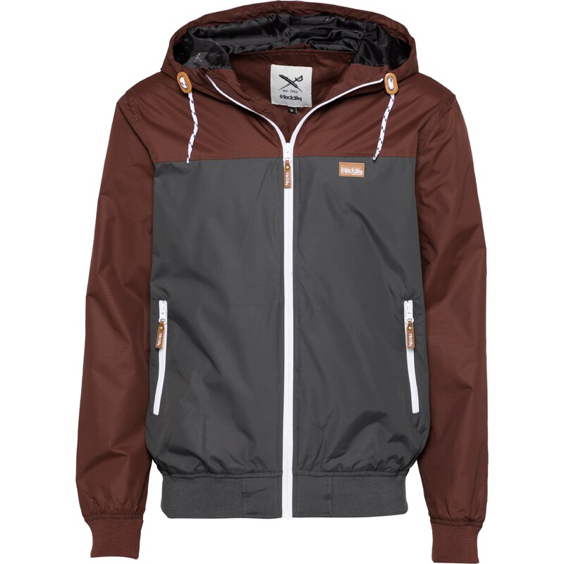 Iriedaily Prechodná bunda Auf Deck čokoládová / tmavosivá 23311549