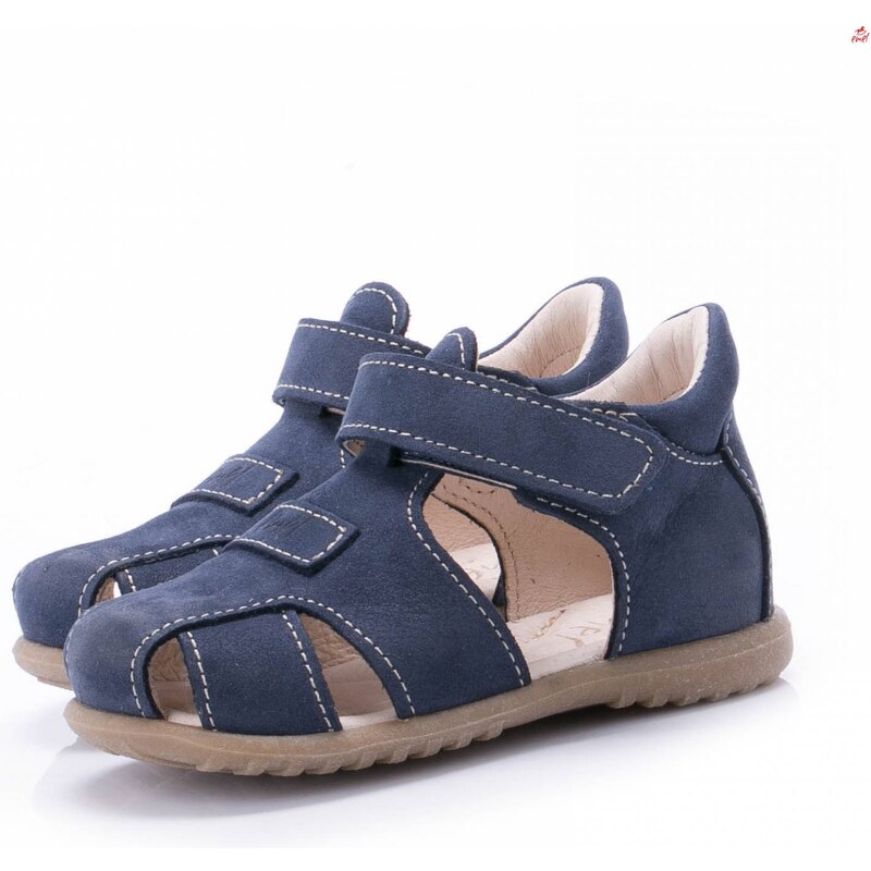 Detské kožené sandálky EMEL E2199-6 Modrá 46771109