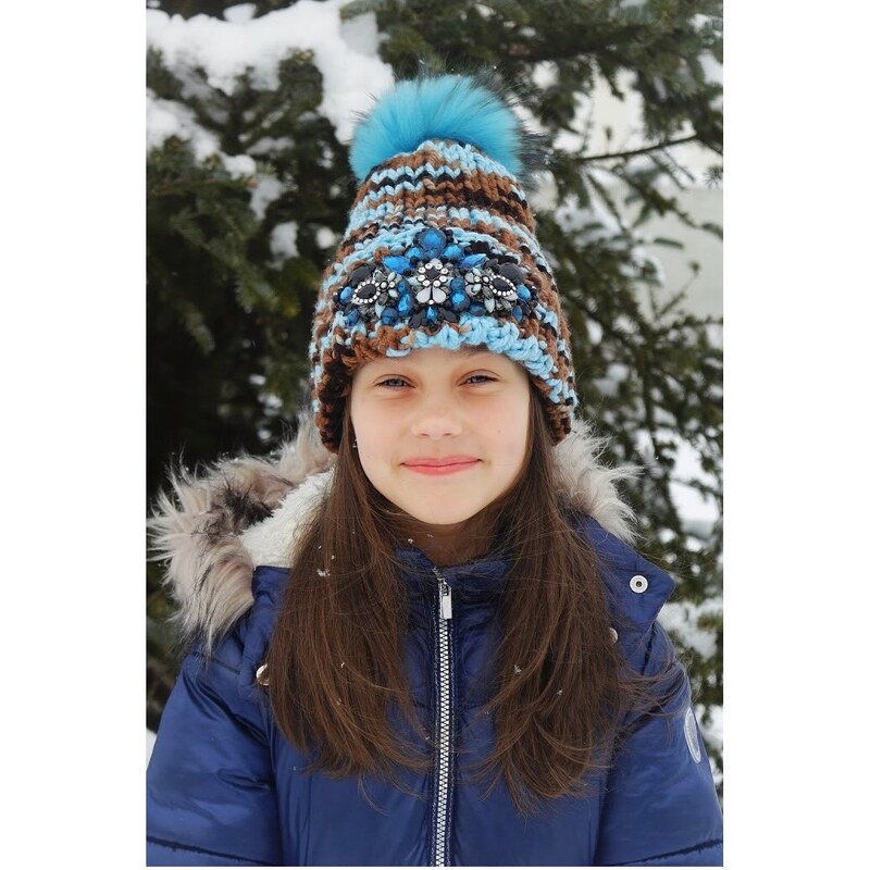 Darissa Zimná detská štrikovaná čiapka - Estera