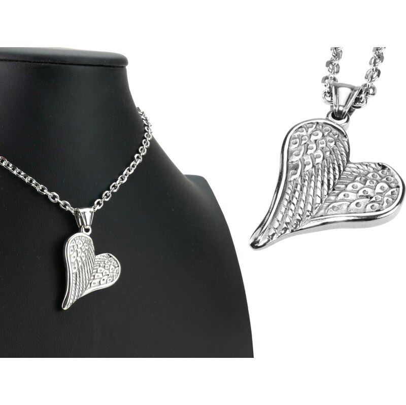 CITY STORM Retiazka s príveskom strieborné anjelské krídla v tvare 66889344