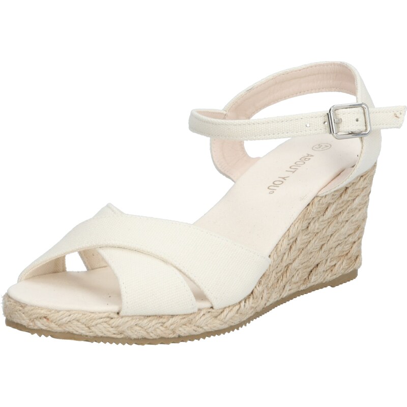 ABOUT YOU Remienkové sandále Sophia šedobiela 23155204