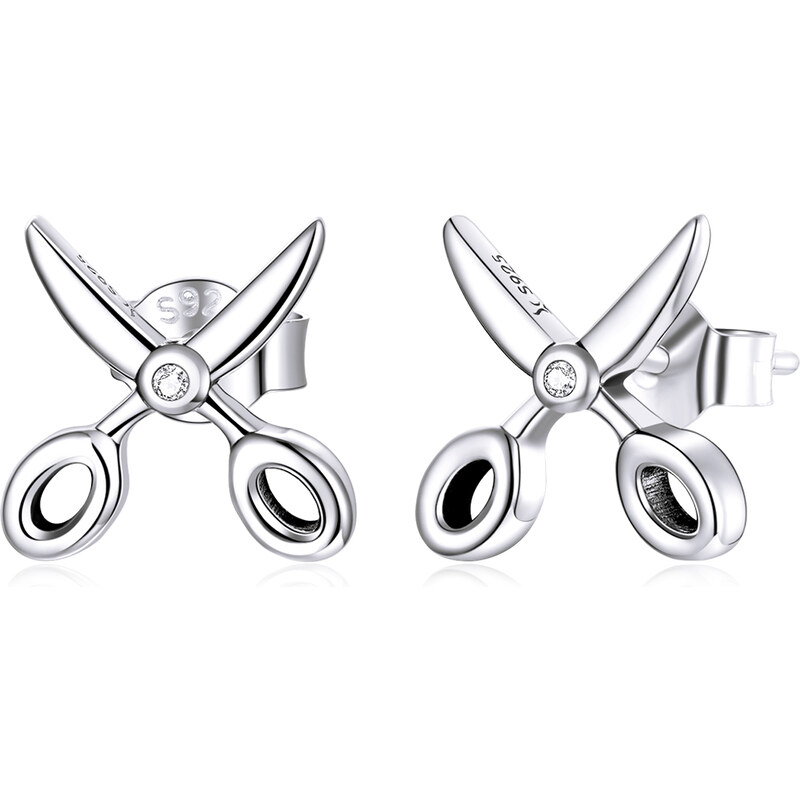 Olivie Strieborné náušnice NOŽNICE 5051 23361059