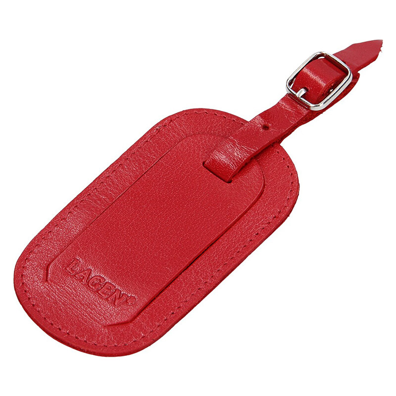 Lagen Kožená visačka na kufor 290010 červená 48797252